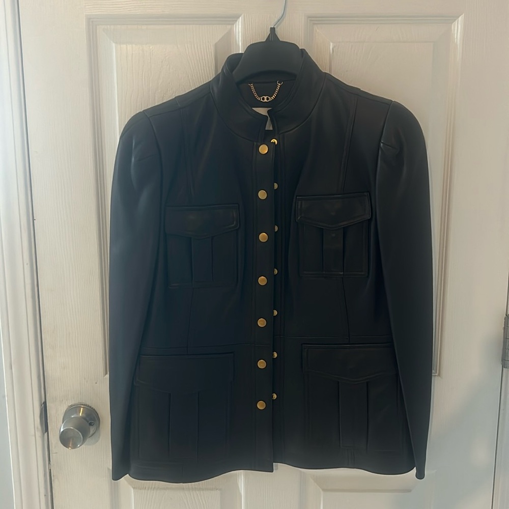 Tory Burch Deep Chocolate Brown Leather jacket